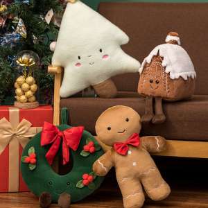 New Cartoon Cute Christmas Romantic Pillow Living Room Bedroom INS Christmas Holiday Decoration Pillow Doll