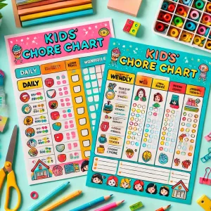 Kids Chore chart printable guides